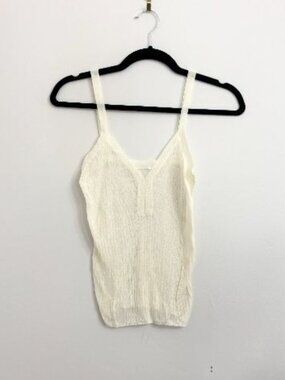 NWOT Zara Ribbed V Neck Basic Sheer Tank Top - Sz Small